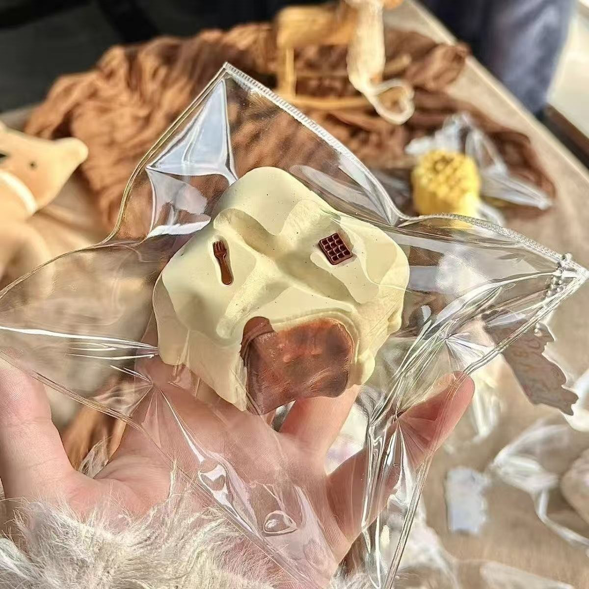 食品级硅胶巧克力流心捏捏乐仿真食物具减压神器 - 图片 2