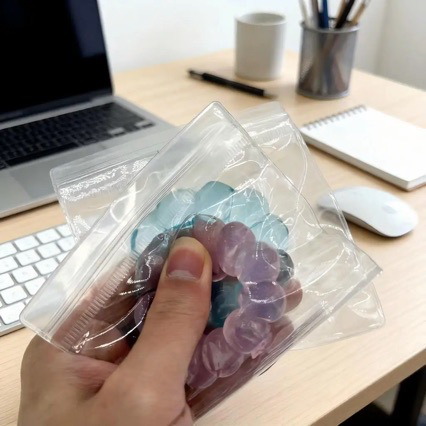 古风手环捏捏超透亮水晶手环创意解压盘串tpt减压玩具 - 图片 3