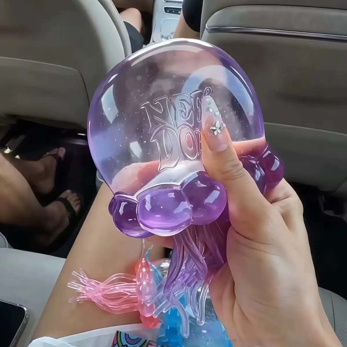 网红爆款水母解压玩具慢回弹超大号减压玩具麦芽糖水母捏捏乐 - 图片 3