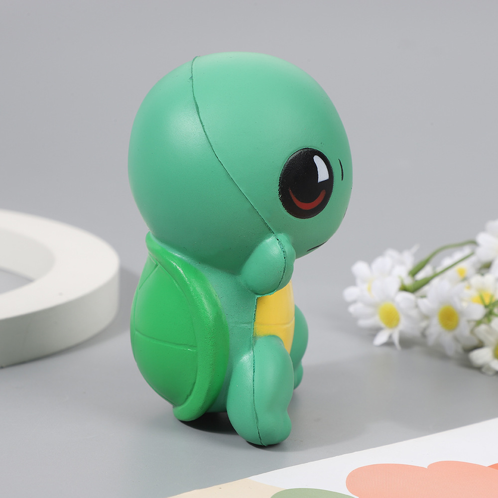 创意款squishy慢回弹PU小乌龟解压玩具 仿真动物捏捏乐发泄玩具 - 图片 2