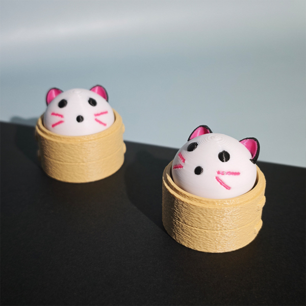 3D打印蒸笼小猪包子解压玩具可爱减压神器创意发泄点击器 - 图片 2