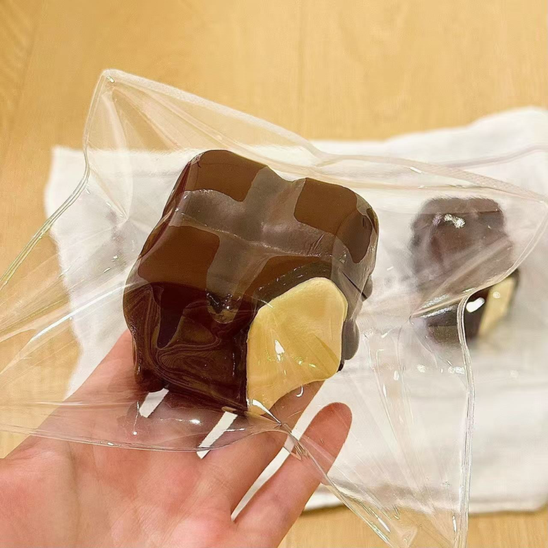 食品级硅胶巧克力流心捏捏乐仿真食物具减压神器