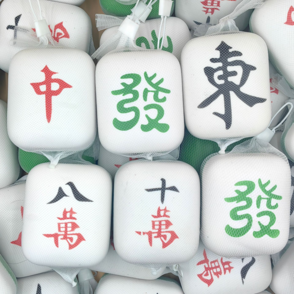 麻将捏捏乐慢回弹解压玩具大号骰子解压捏捏乐创意玩具桌面摆件