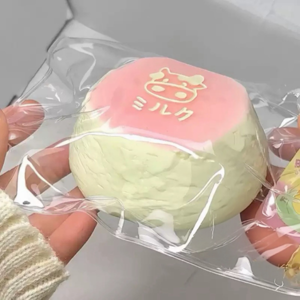 食品级硅胶猫爪捏捏乐芝士蛋糕泥感减压玩具粘袋子食玩面包慢回弹