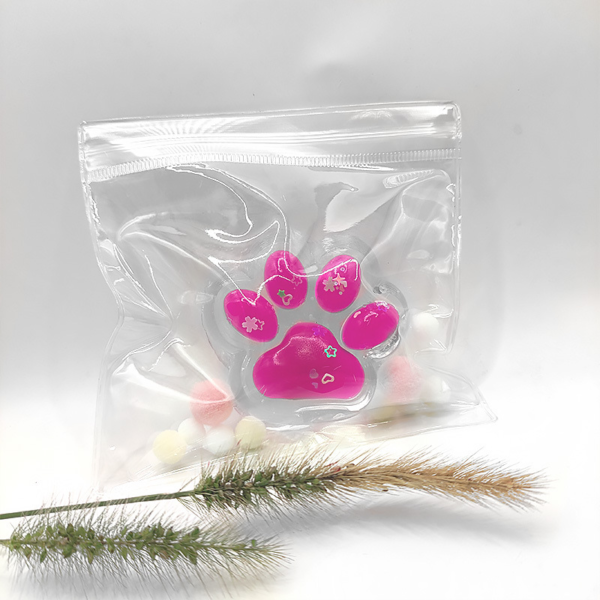 透明七彩发光猫爪捏捏乐纯手工创意DIY水晶猫爪捏捏解压发泄玩具 - 图片 4