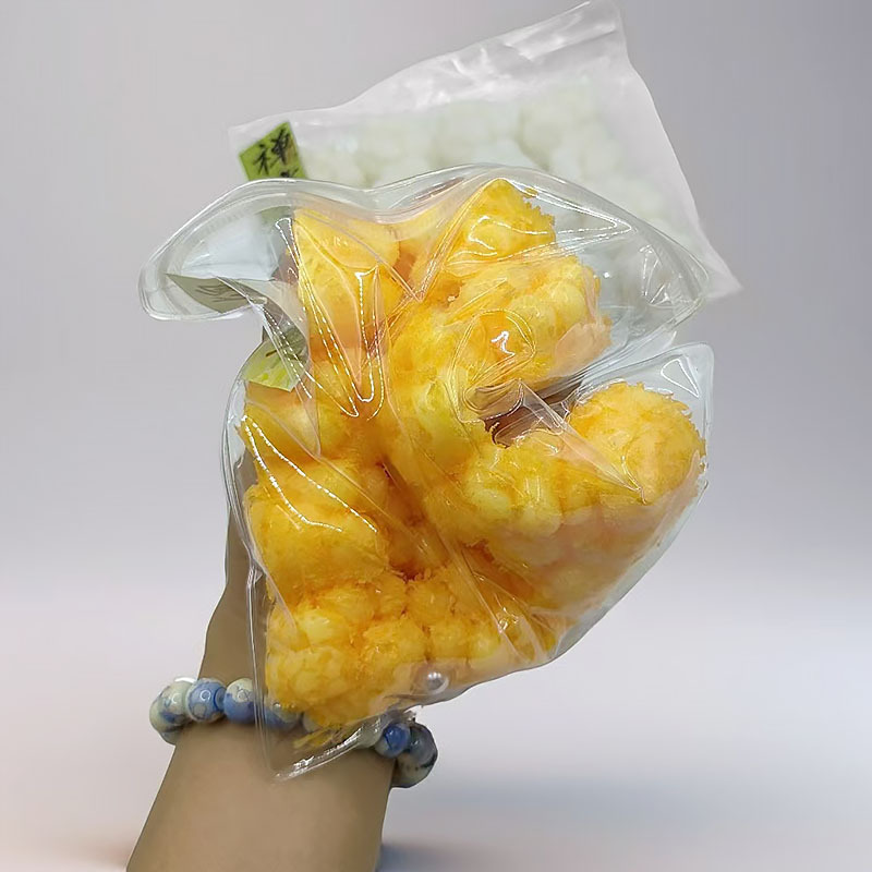 仿真油炸椰蓉牛乳链体猫爪TPR超软泥感四链猫爪解压发泄玩具