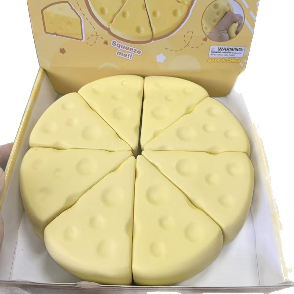 创意pu方块三角奶酪造型捏捏乐发泄慢回弹趣味仿真解压玩具 - 图片 4