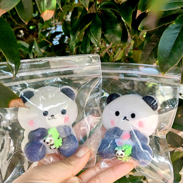 卡通花花熊猫捏捏乐童趣手工捏捏 diy解压发泄玩具礼物纪念品 - 图片 3