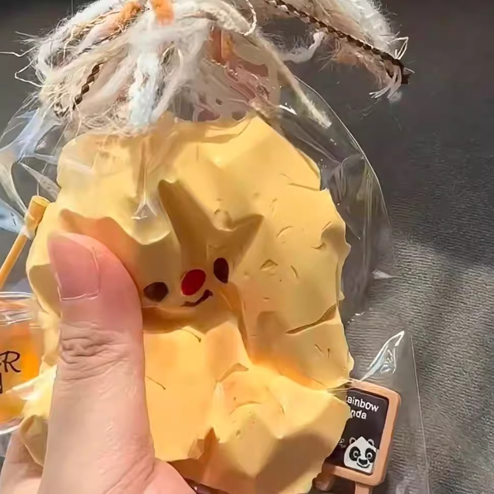 蜂蜜罐头黄油小熊捏捏水感奶油泥感解压玩具自制超软捏捏乐软泥感 - 图片 4